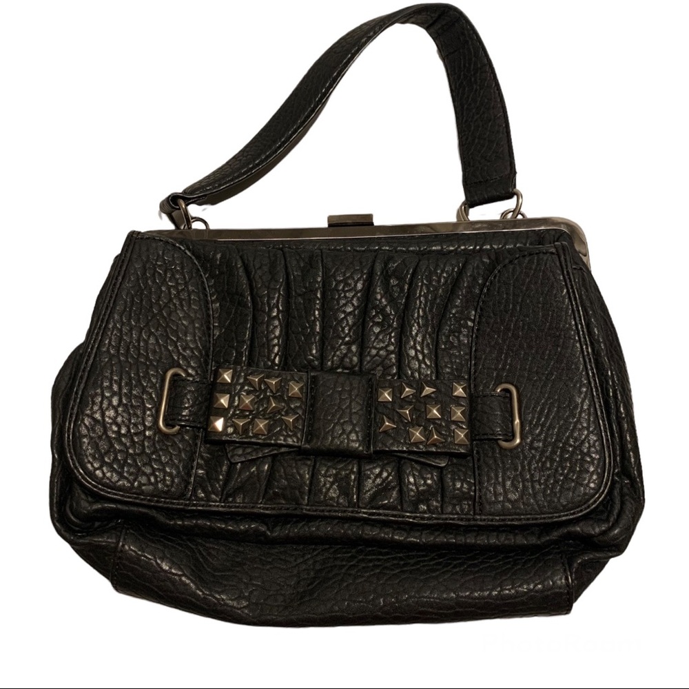 Jessica Simpson black studded shoulder bag